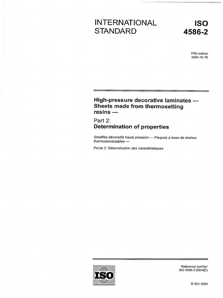 International Standard ISO 4586-2 | PDF