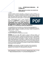 Expedi Jannet Dolores Inicio de Demanda de Alimentos