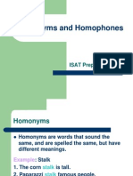 Homonyms and Homophones 1