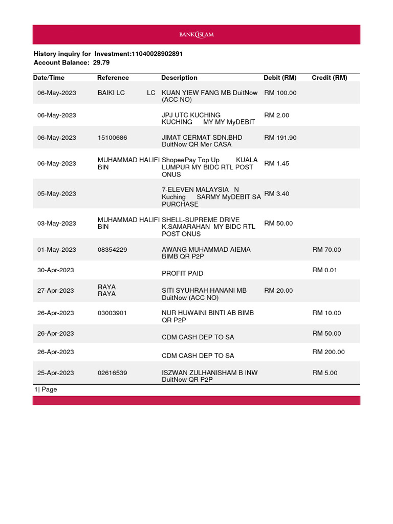 SavingsAccount History 09052023202613 | PDF | Money | Services (Economics)