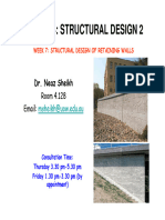 CIVL 314-2013 (Week 7) Structural Design of Retaining Walls-Student