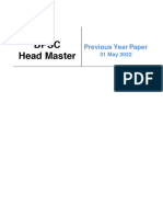 BPSC Head Master 31 May 2022 (Hindi)