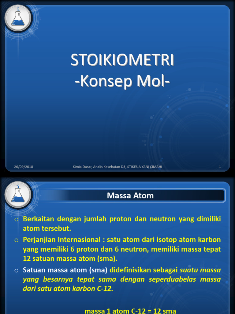 Konsep Mol dan Stoikiometri Kimia | PDF | Metode & Bahan Ajar