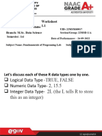 Data Types and Structure