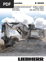 Liebherr R 9600 Excavator Specifications | PDF | Engines | Electric Motor