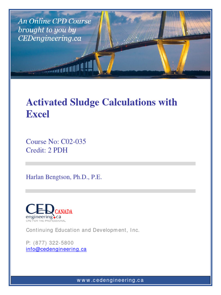 Excel for Activated Sludge Calculations | PDF | Sewage Treatment ...