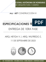 AQ - 607 - Especificaciones G-3 - 1era Fase