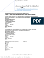 Managing Human Resources Gomez Mejia 7th Edition Test Bank