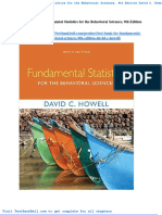 Test Bank For Fundamental Statistics For The Behavioral Sciences 9th Edition David C Howell