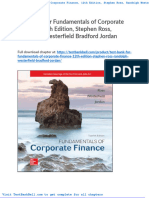 Test Bank For Fundamentals of Corporate Finance 12th Edition Stephen Ross Randolph Westerfield Bradford Jordan