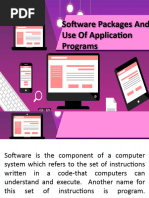 Module 4 Sheet 2.3 Software Packages and Use of Application Programs