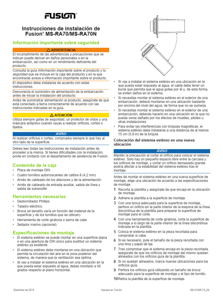 Fusion RA70 Radio Bluetooth - Sorgente Radio Con Connettivit&agrave; Senza Fili