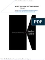 Marketing Management Kotler Keller 14th Edition Solutions Manual