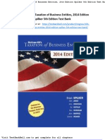 Mcgraw Hills Taxation of Business Entities 2014 Edition Spilker 5th Edition Test Bank