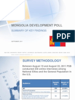 Mongolia Development Poll September 2011