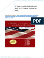 Mcgraw Hills Taxation of Individuals and Business Entities 2014 Edition Spilker 5th Edition Test Bank