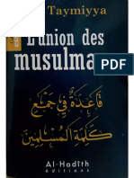 Ibn Taymiyya - L'union Des Musulmans