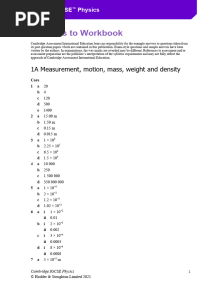 Cambridge IGCSE™ Physics ANSWERS WORKBOOK by Kennett