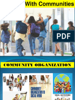 COMMUNITY ORGANIZATION Working With Communities