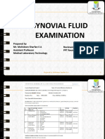 Synovial Fluid Examination