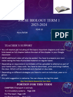 Intro-IGCSE Biology Y - 10 Term 1