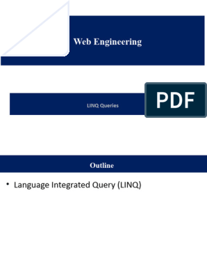 An Overview of Linq in C#. Language Integrated Query (Linq) is a
