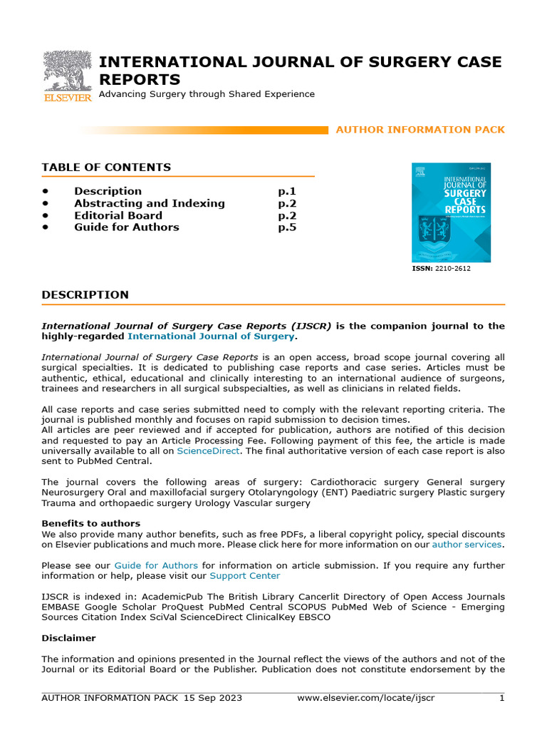 International Journal of Surgery Case Reports | PDF | Gender | Gender ...