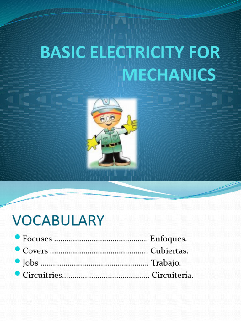 Fundamentos de Electricidad para Mecánicos | PDF | Ingenieria Eléctrica ...