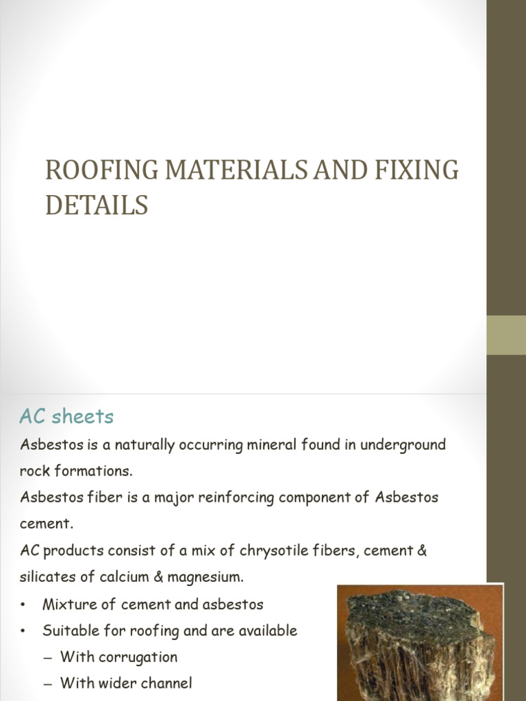 Roofing Material 1 | PDF