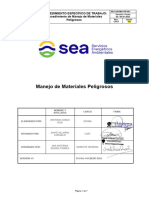 SEA-SSOMA-PR-001 Procedimiento de Manejo de Materiales Peligrosos