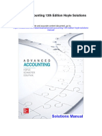 Advanced Accounting 13th Edition Hoyle Solutions Manual