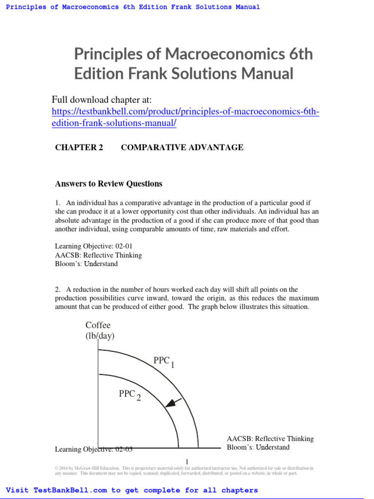 Principles of Macroeconomics 6th Edition Frank Solutions Manual PDF