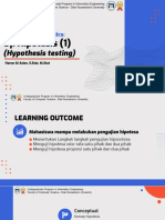 Probabilitas Dan Statistik - Pertemuan 12 - Hipotesis