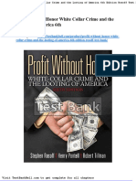 Profit Without Honor White Collar Crime and The Looting of America 6th Edition Rosoff Test Bank