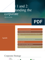 Lecture 1 and 2: Understanding The Corporate Environment
