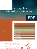 Supplier Relationship Continuum