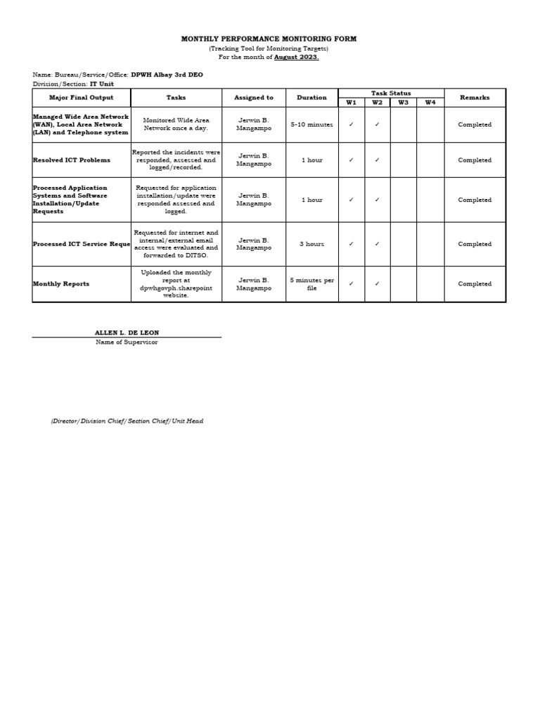 August 2023 Performance Monitoring Report | PDF | Cyberspace ...