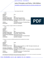 Test Bank For Economics Principles and Policy 13th Edition