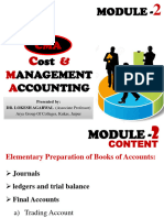 CMA Module 2 - MBA I - Notes Elementary Prreparation of Books of Accounts (Useful For MBA 1st & BBA 1st)