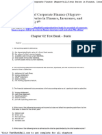 Test Bank For Essentials of Corporate Finance Mcgraw Hill Irwin Series in Finance Insurance and Real Estate 9th Edition
