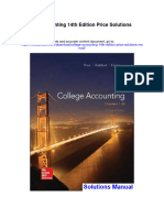 College Accounting 14th Edition Price Solutions Manual