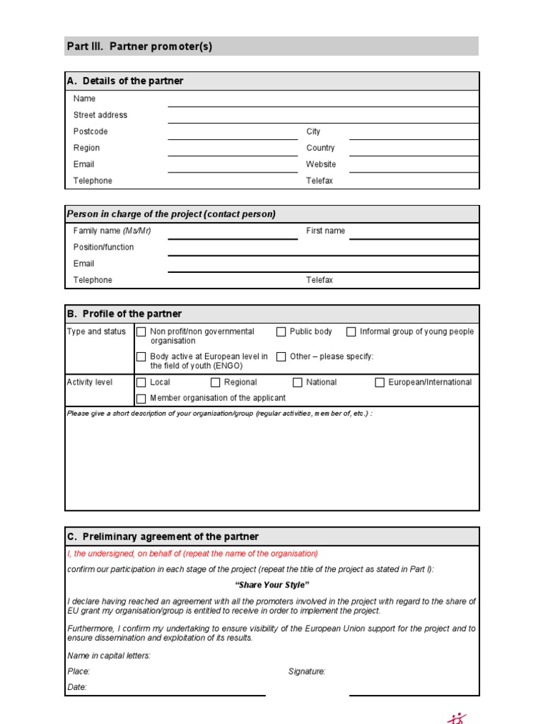 Partner Promoter Details and Agreement | PDF | Politics | Law