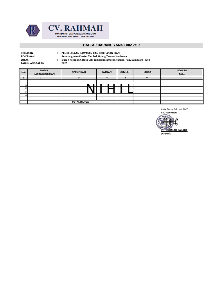 Daftar Barang Impor Pdf