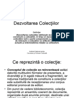 Dezvoltarea Colectiilor