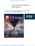 Test Bank For M Information Systems 6th Edition Paige Baltzan