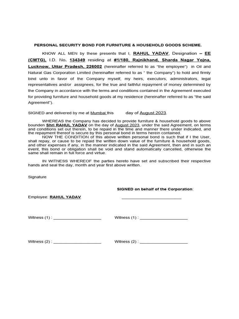 Surety Bond White Goods PDF