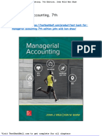 Test Bank For Managerial Accounting 7th Edition John Wild Ken Shaw