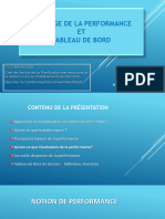 Pilotage de Performance Et TB Formation 2020