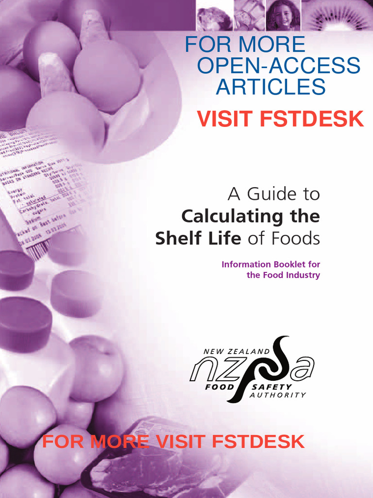 Food Shelf Life Calculation PDF Shelf Life Food Preservation