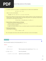 1.3 Quadratic Equations